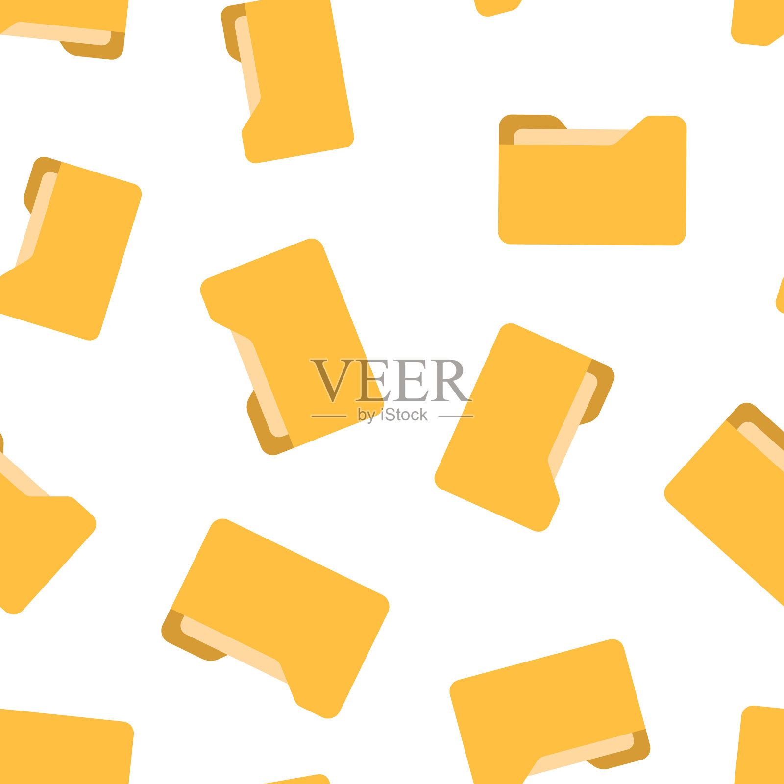 文件文件夹图标无缝模式背景插画图片素材