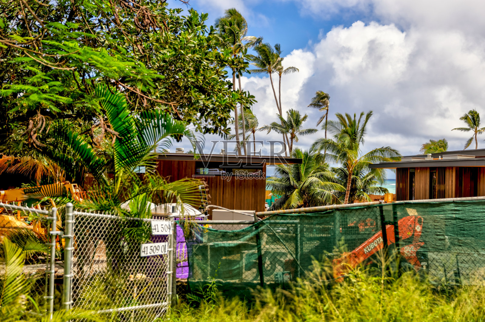 在瓦胡岛高速公路旁建造奥巴马官邸照片摄影图片