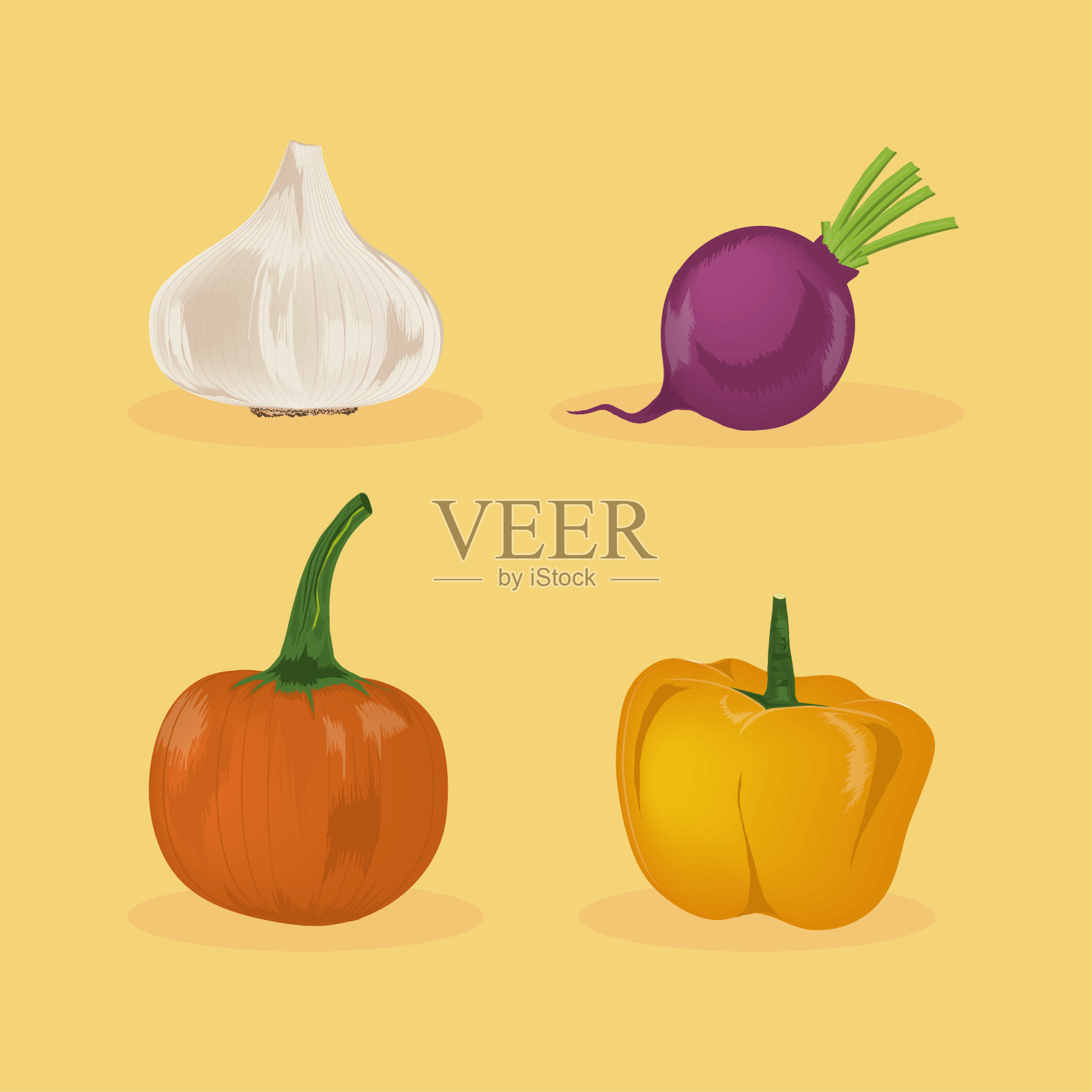 图标集合蔬菜插画图片素材