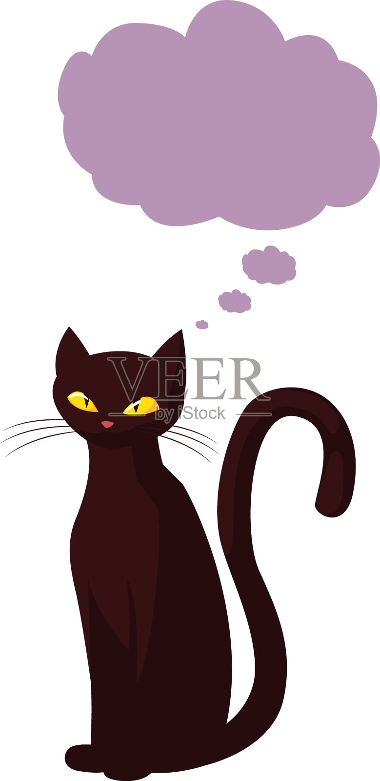 黑猫万圣节快乐庆祝设计插画图片素材