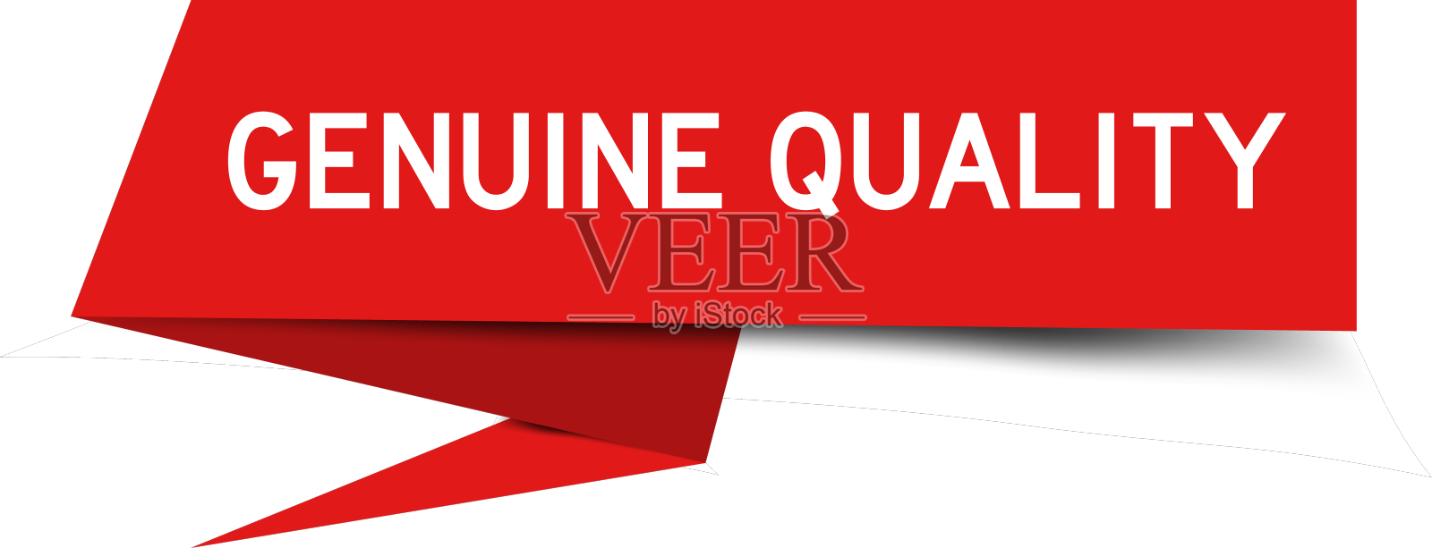 红色演讲横幅与文字的真正质量设计元素图片