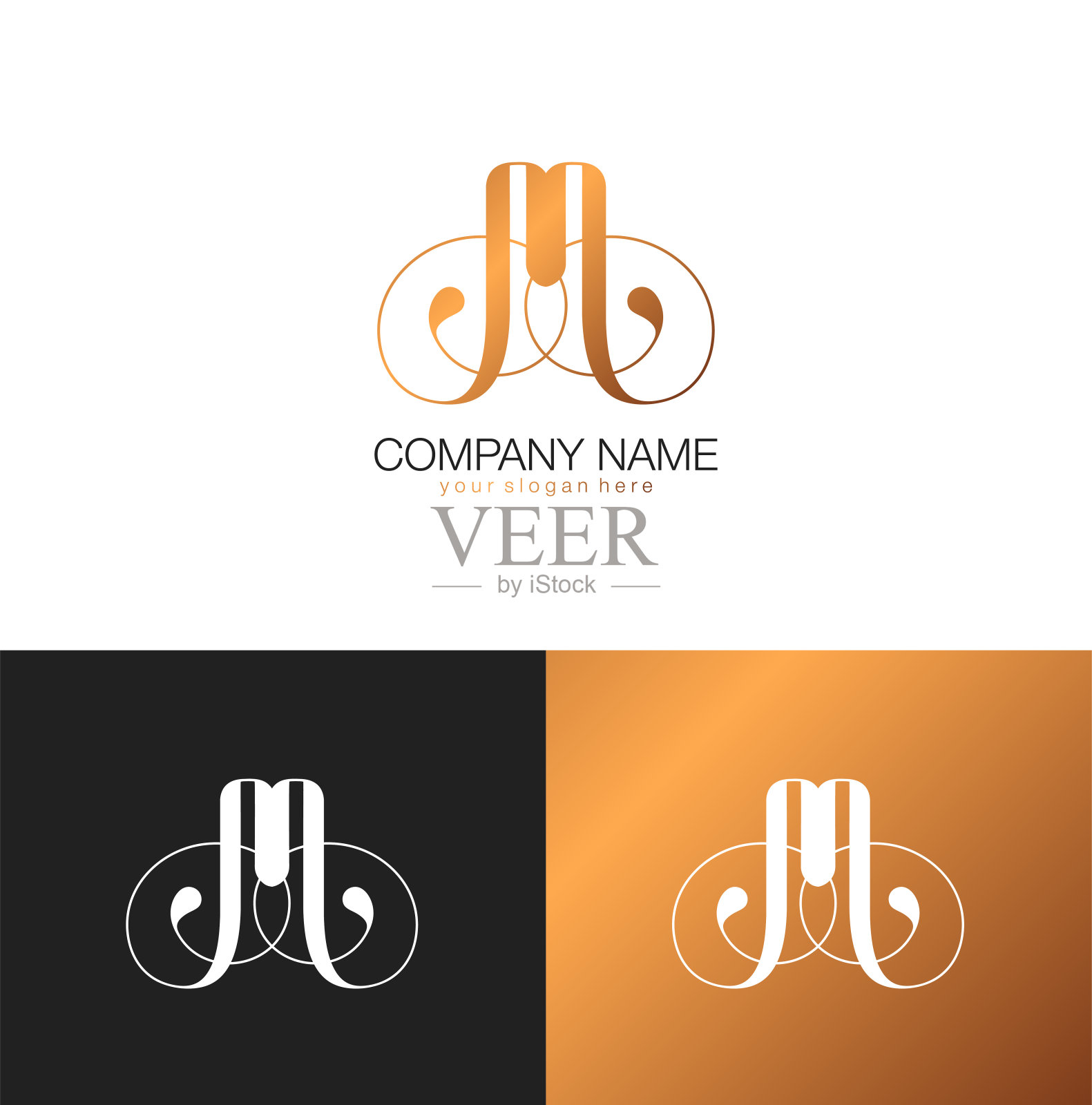 M字母字母组合。优雅奢华的M标志。书法风格。矢量设计。奢侈的线性创造性字母组合。设计元素图片