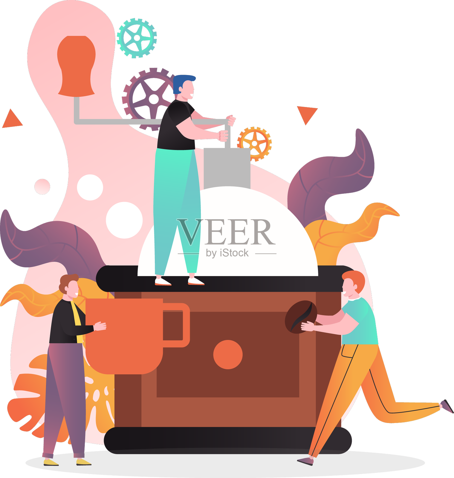 咖啡概念网页横幅网页设计元素图片