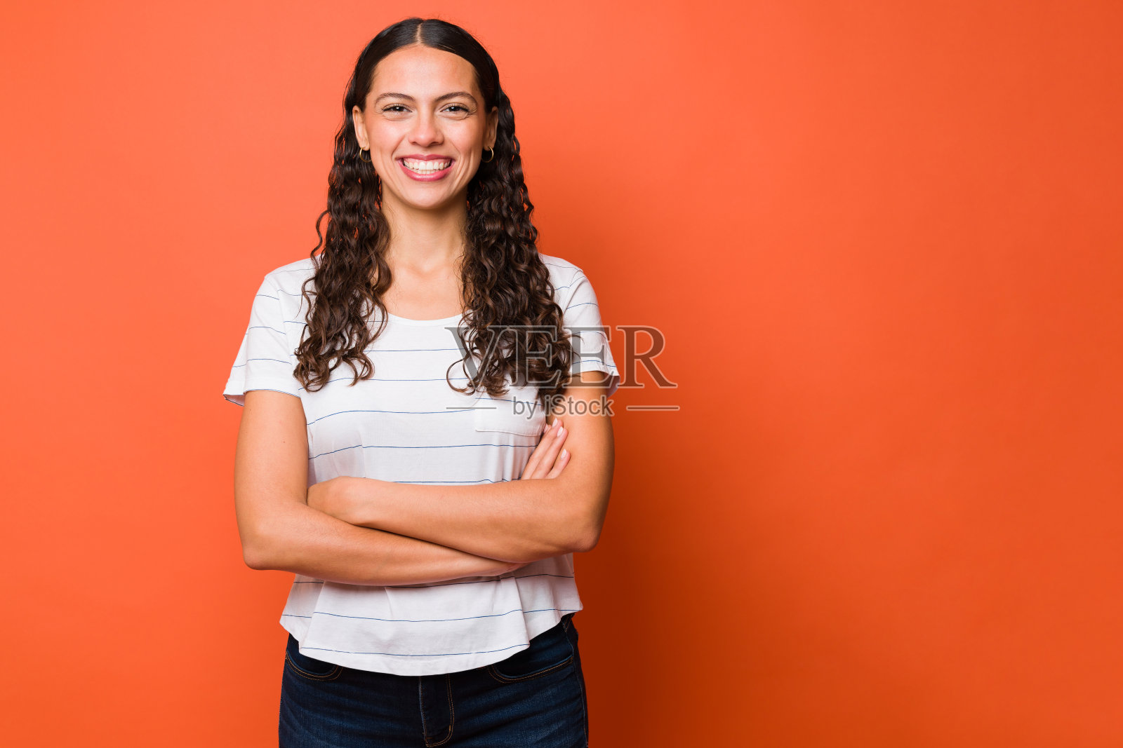 快乐的女人感觉积极照片摄影图片