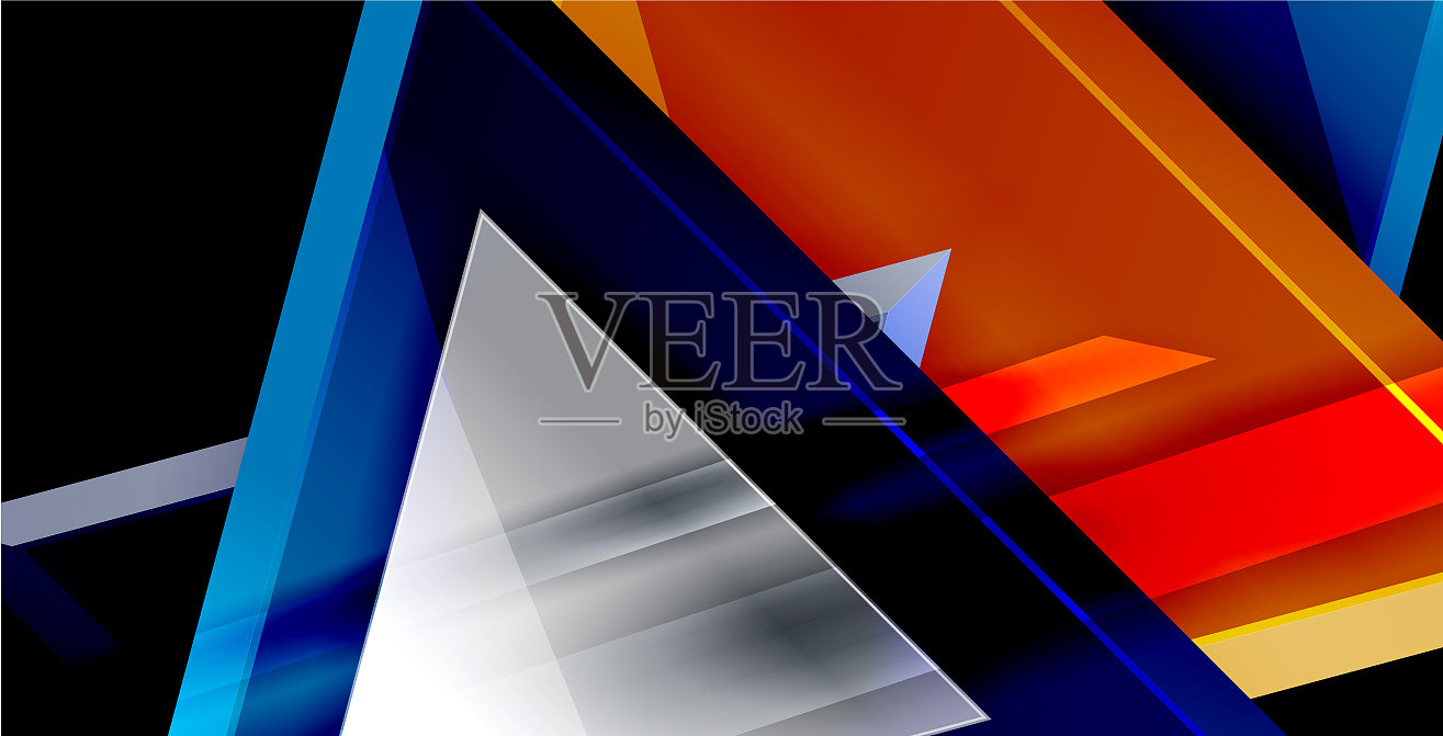 动态三角形组合抽象背景插画图片素材