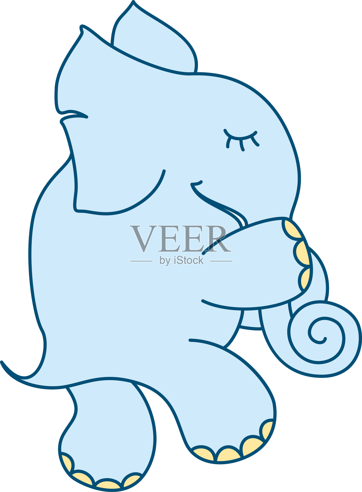 卡通象宝宝设计元素图片