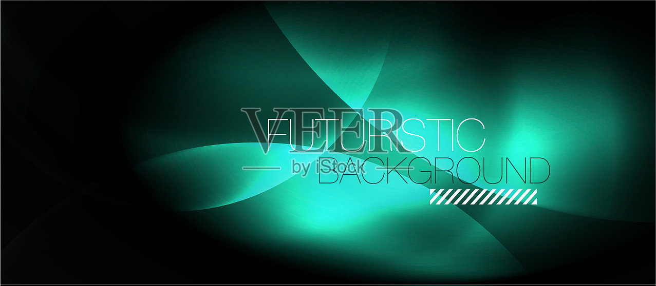 闪亮的霓虹灯圆圈抽象背景插画图片素材