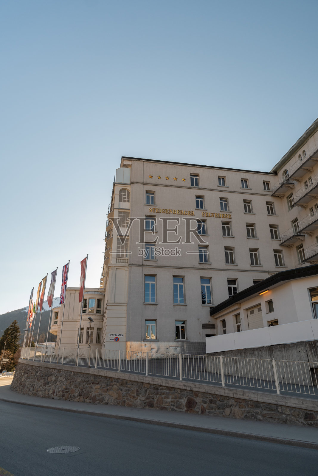 瑞士达沃斯的美景酒店照片摄影图片