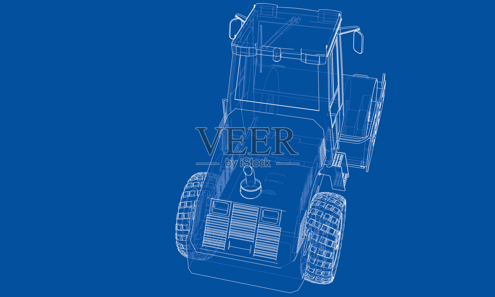 建筑机械沥青压实机插画图片素材