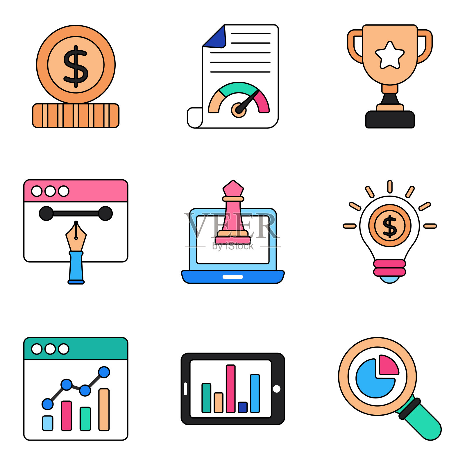 商业扁平图标素材包图标素材