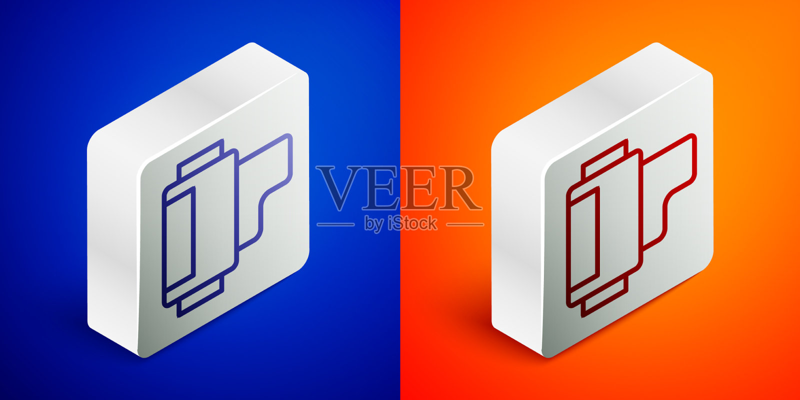 等距线相机复古胶卷卷墨盒图标素材