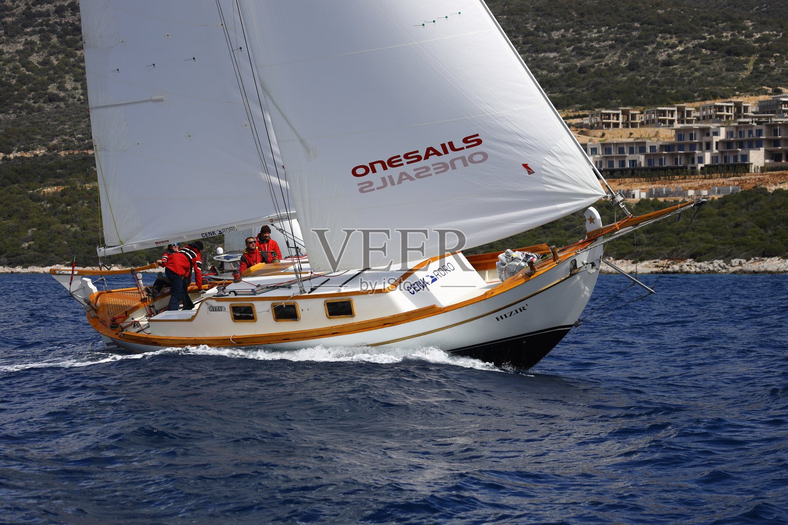 Gulet木制“Tirhandil”帆船。照片摄影图片