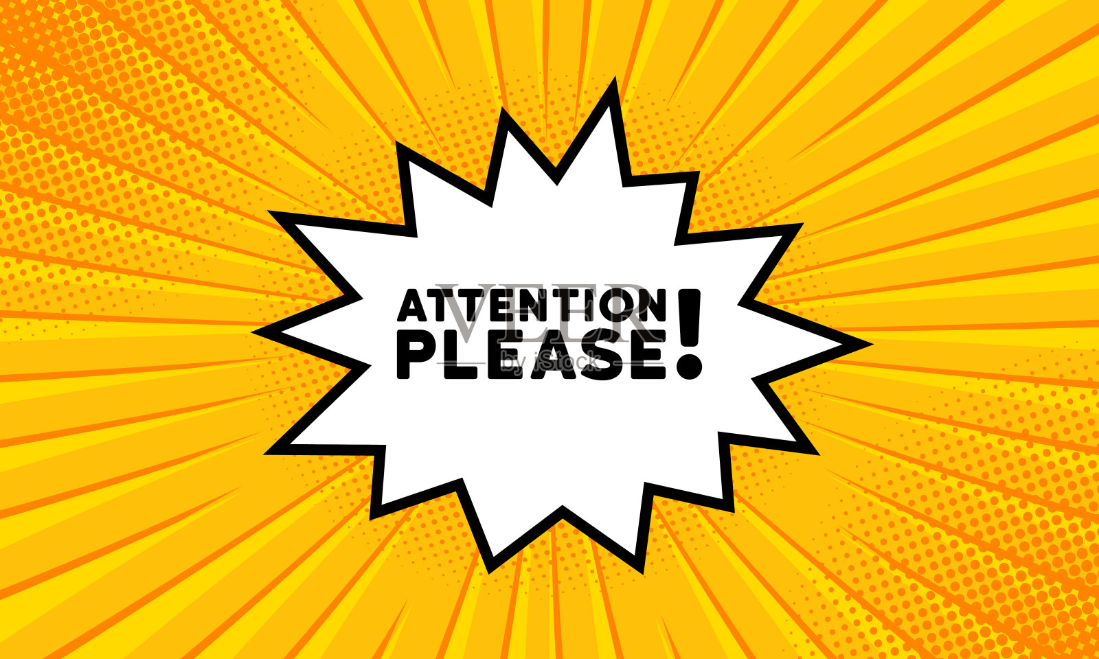 语音泡泡请注意短信。复古漫画风格。波普艺术风格。矢量线图标的业务和广告插画图片素材