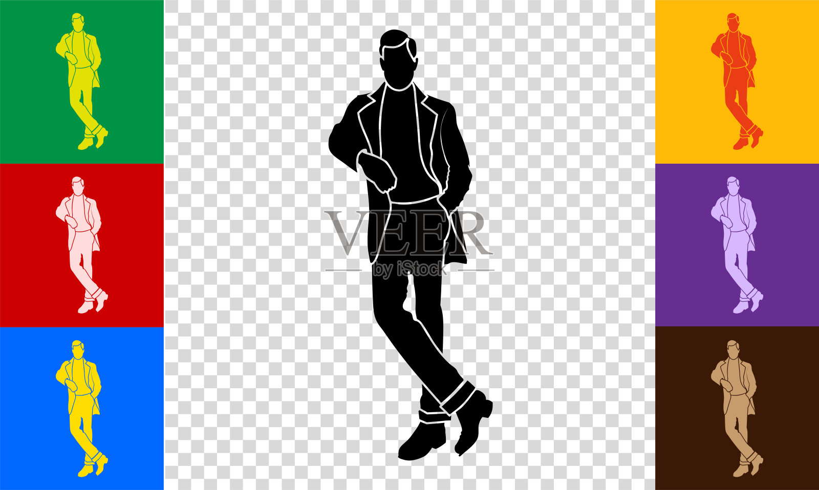 穿着西装的男人的偶像设计元素图片