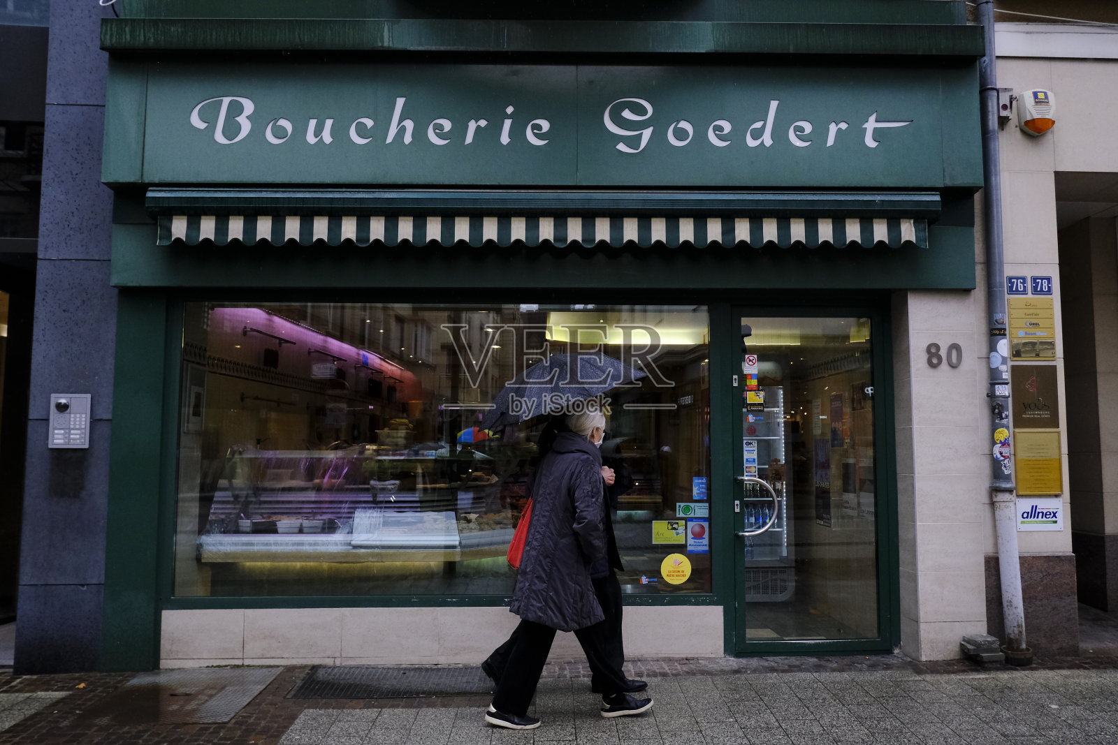 卢森堡肉店的外部视图照片摄影图片