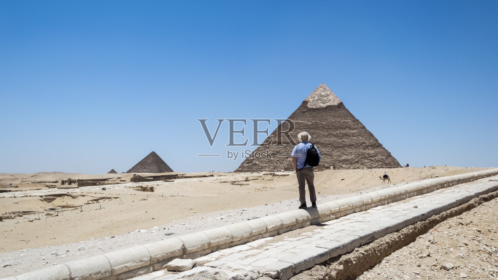 吉萨金字塔群景观照片摄影图片