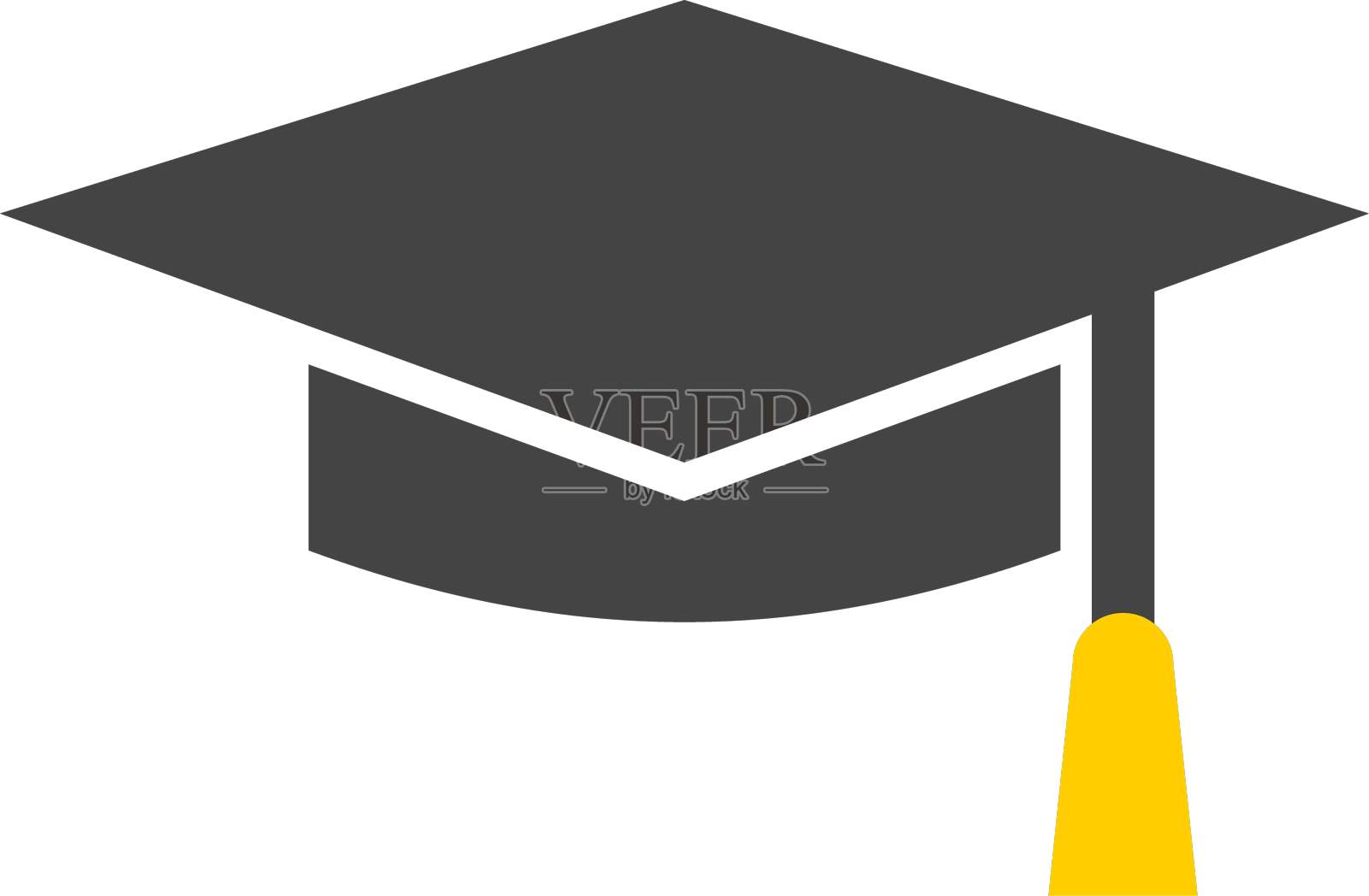 毕业帽平面设计模板隔离设计元素图片