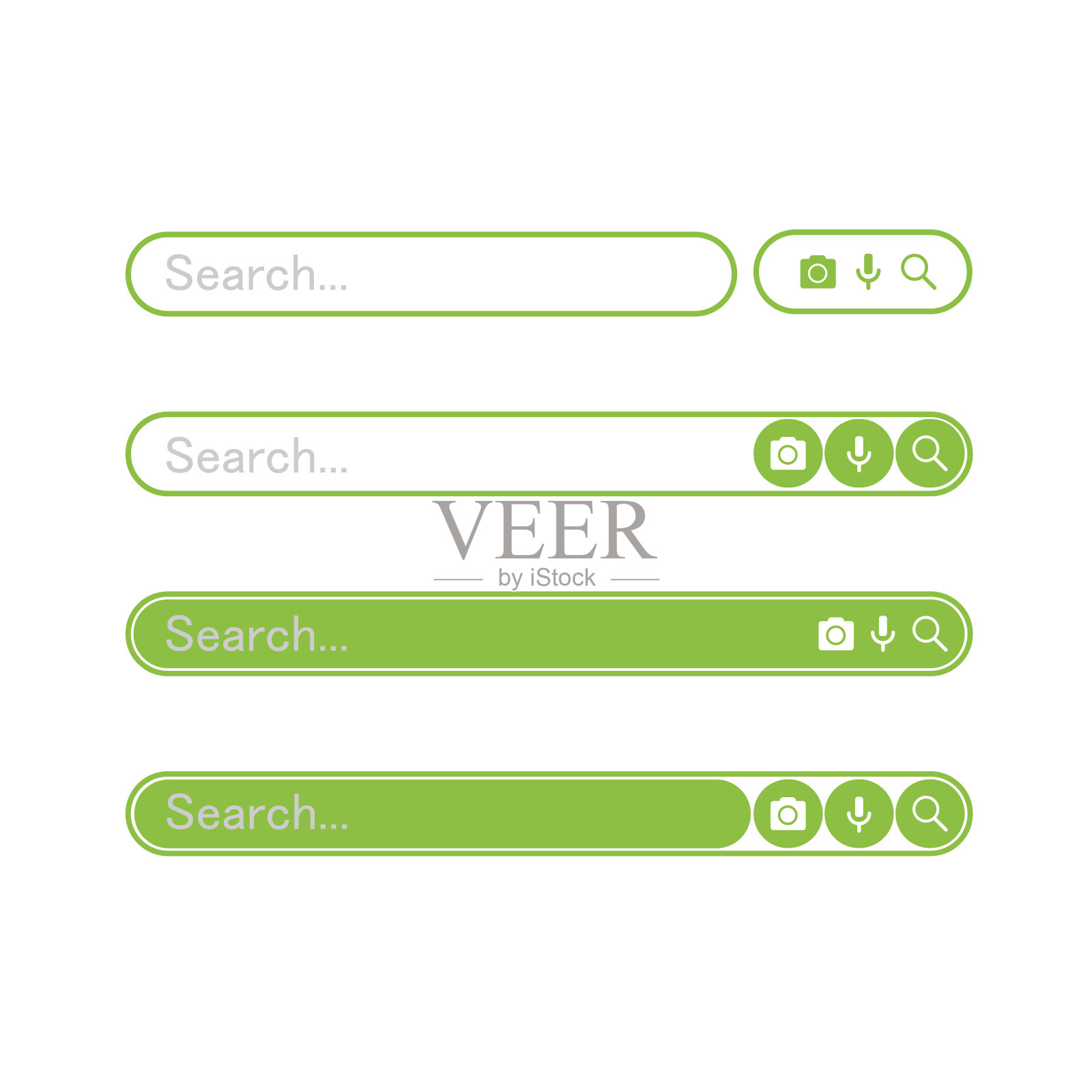 搜索栏设计元素。搜索栏的网站和用户界面，移动应用程序。矢量插图。搜索地址和导航栏图标。收集搜索表单模板的网站插画图片素材