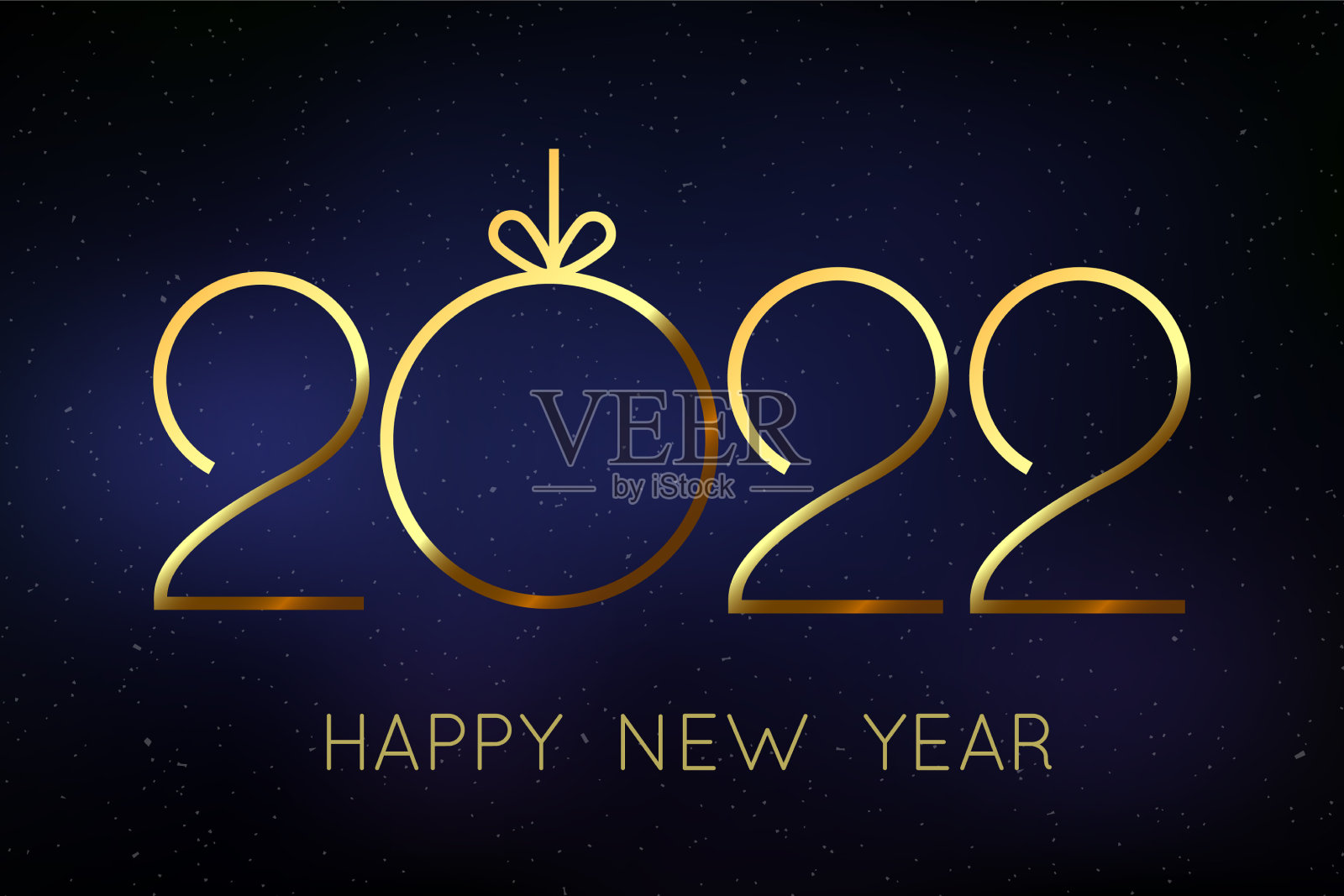 2022年新年背景金数字插画图片素材