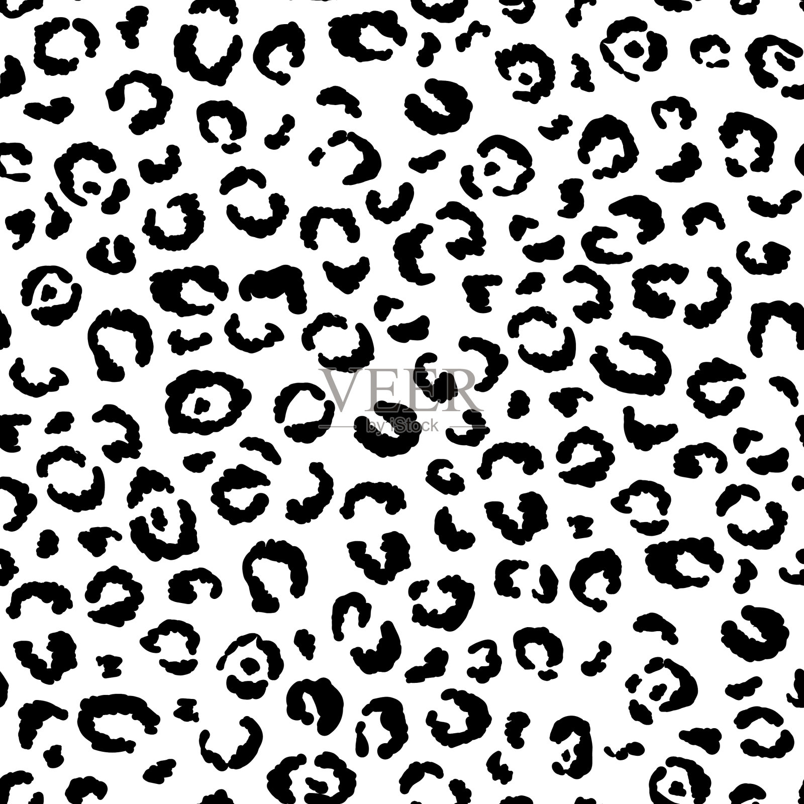 抽象现代豹纹无缝动物插画图片素材