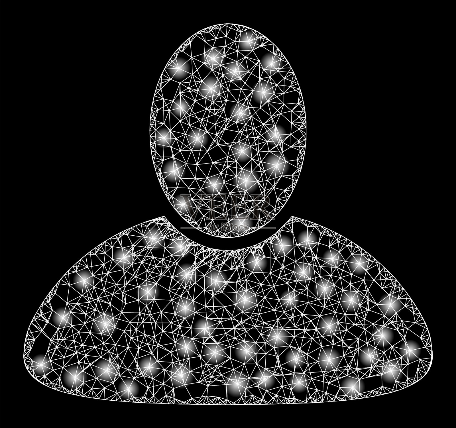 明亮的孵化网家伙与光斑点插画图片素材