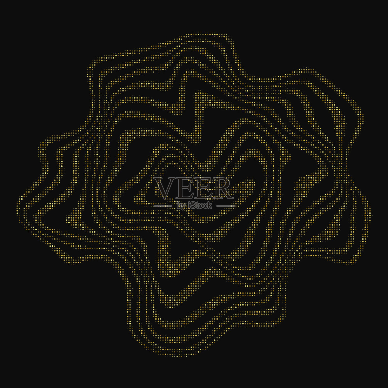 金色闪光波圆抽象背景插画图片素材