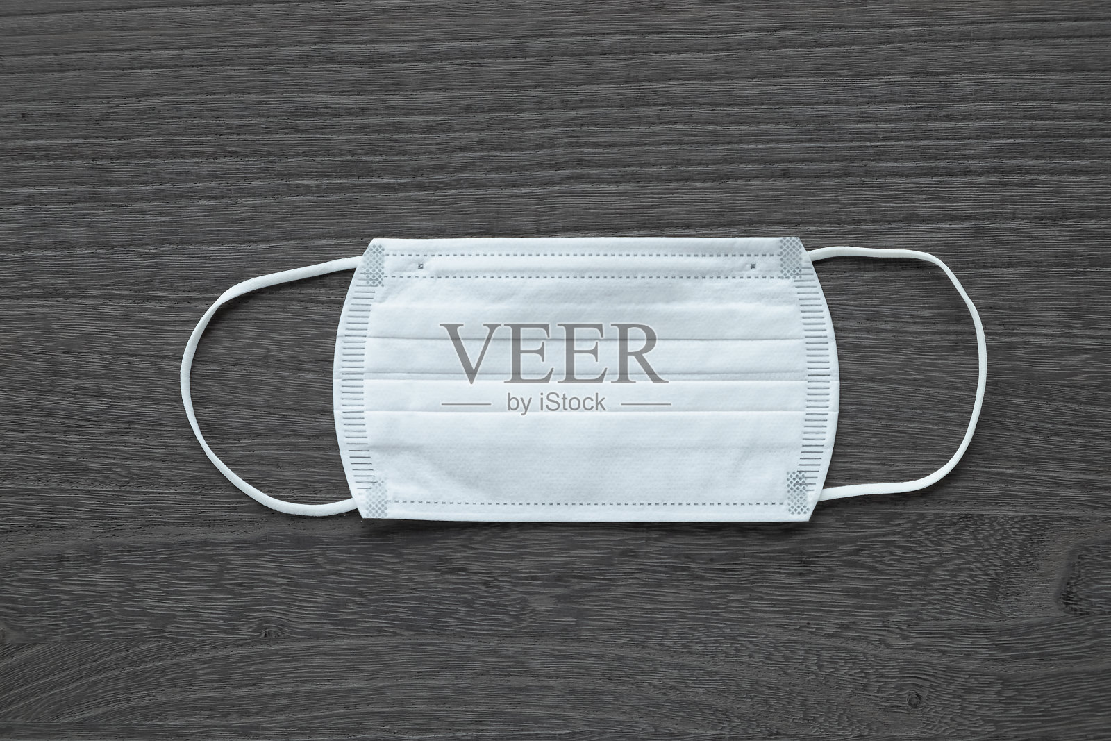 白色口罩，聚酯纤维制成照片摄影图片