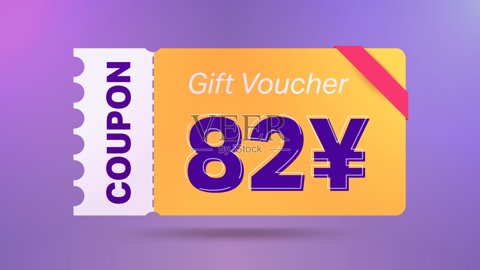 网站、网络广告、社交媒体82日元优惠券促销。大销售和超级销售优惠券代码日元82折扣礼券优惠券矢量插图夏季报价结束周末设计模板素材