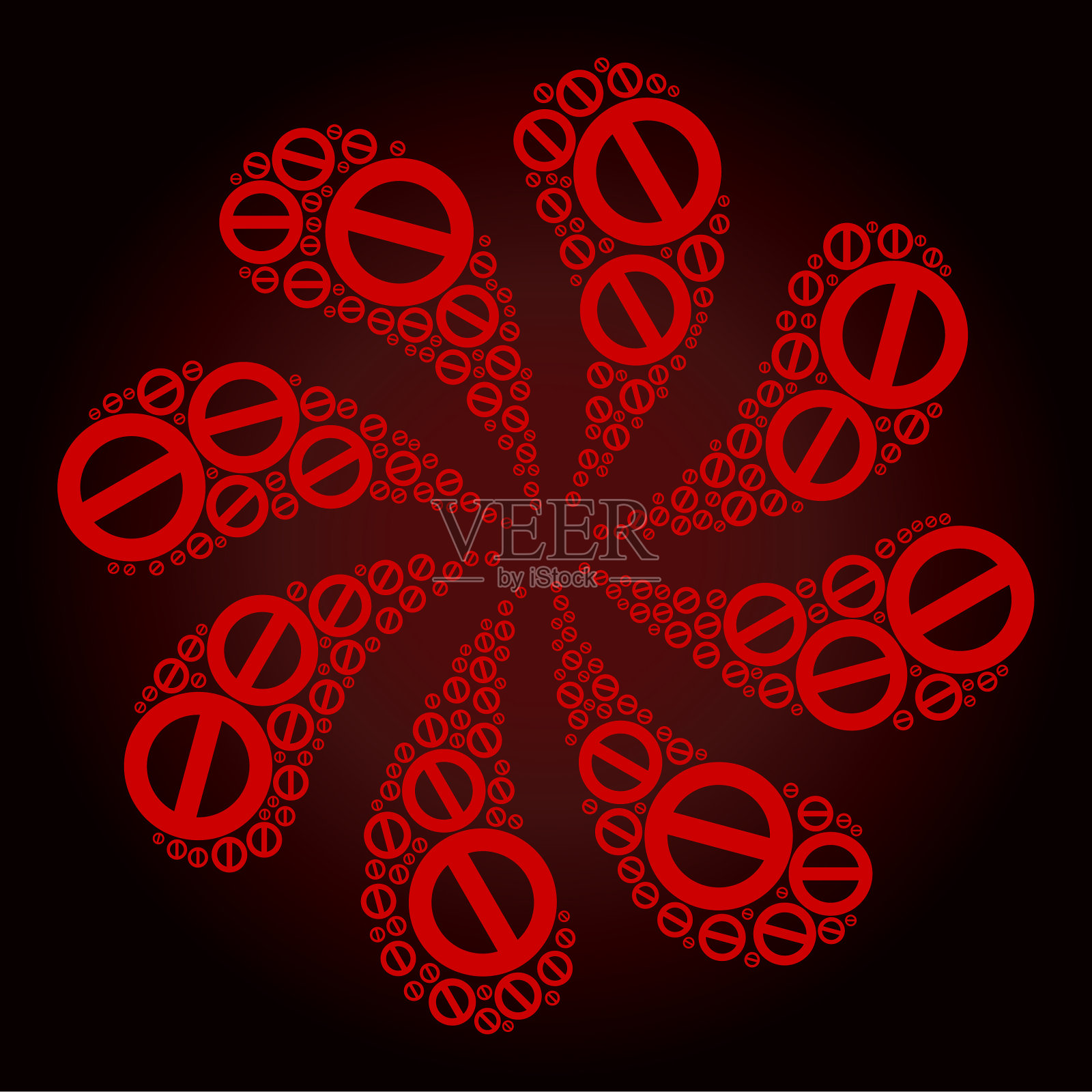 血腥否认图标旋转涡轮插画图片素材