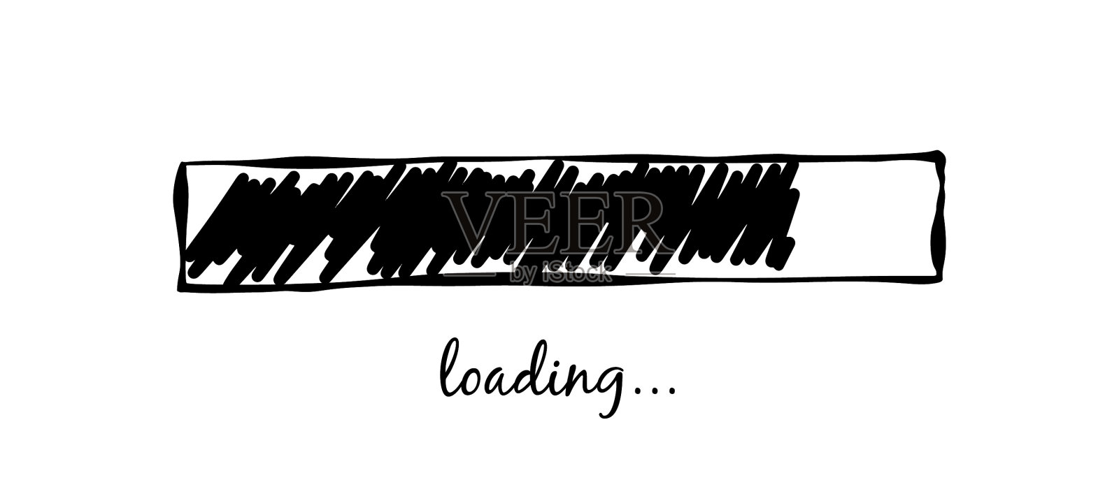 涂鸦加载杆设计元素进度速度插画图片素材