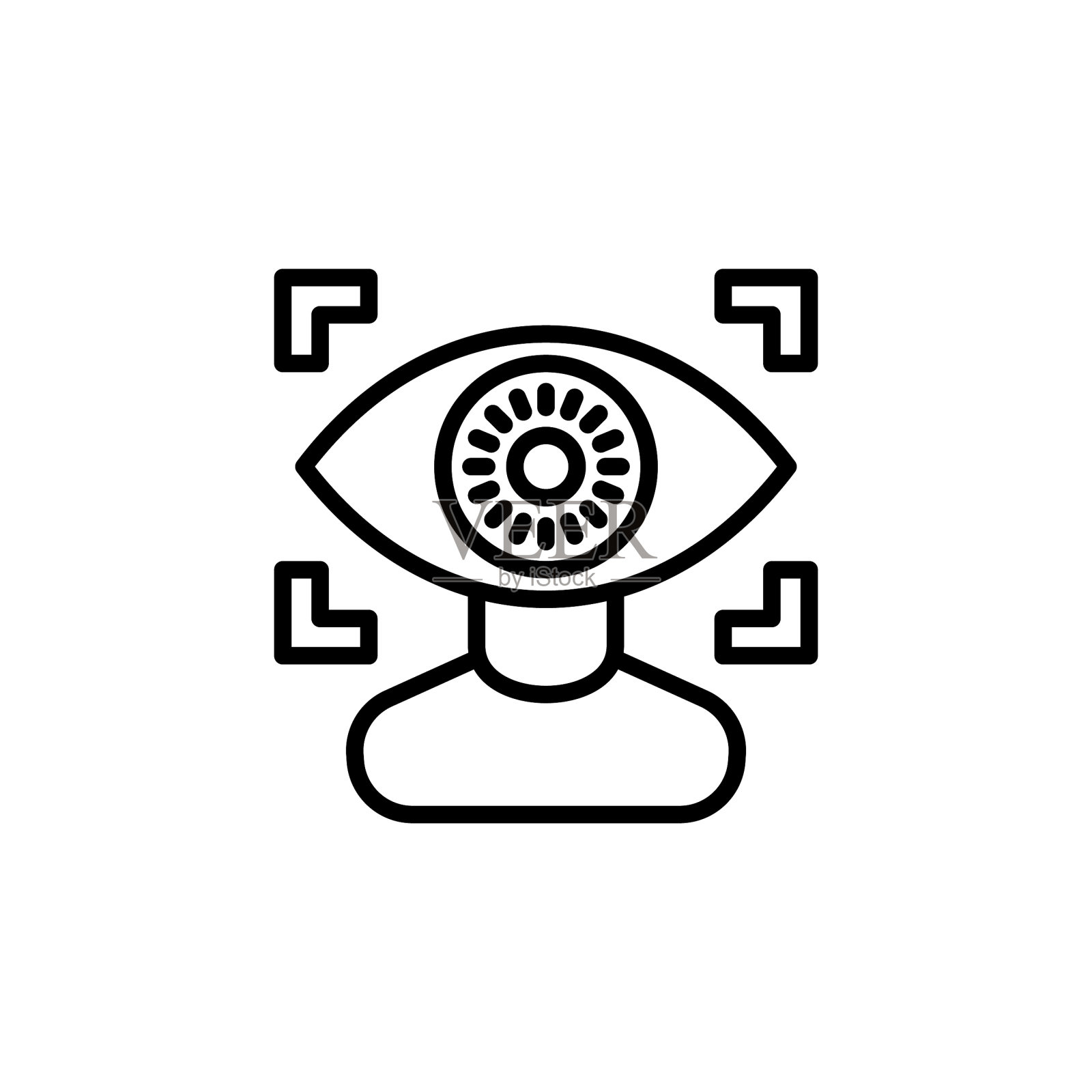 视觉图标在矢量。标识图标素材