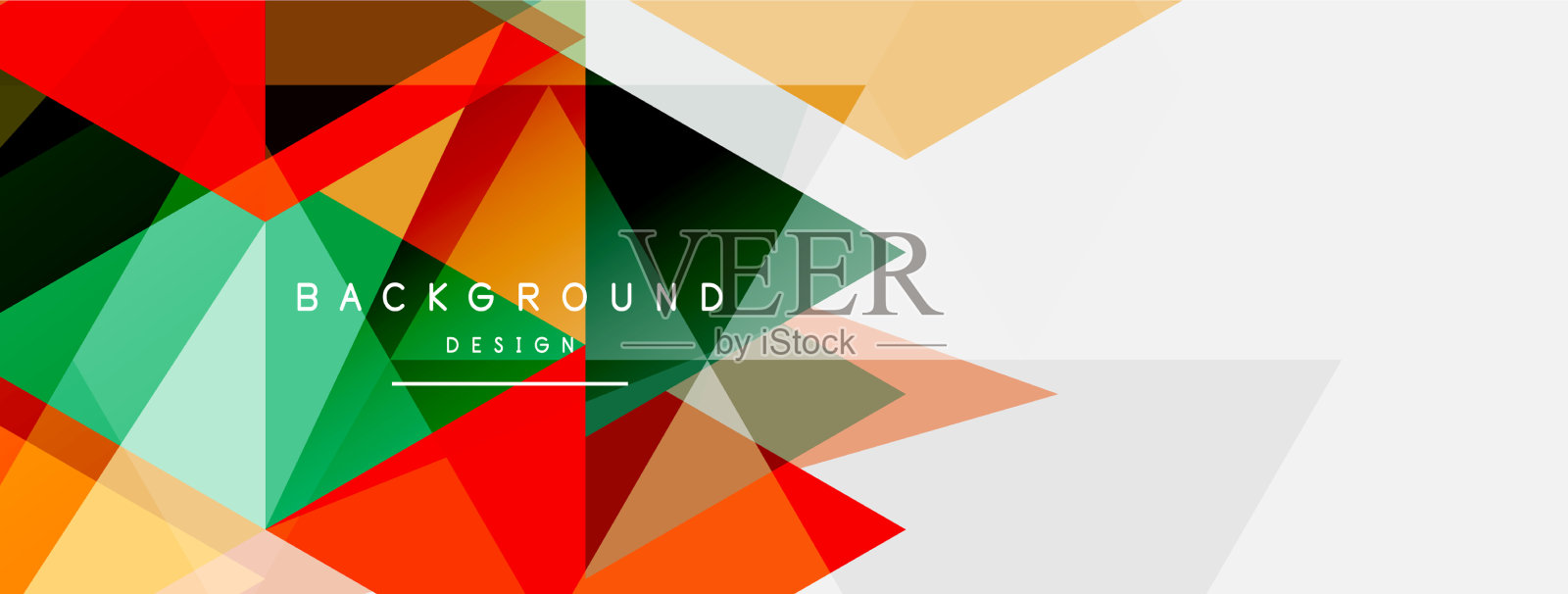 彩色三角形构成几何抽象插画图片素材