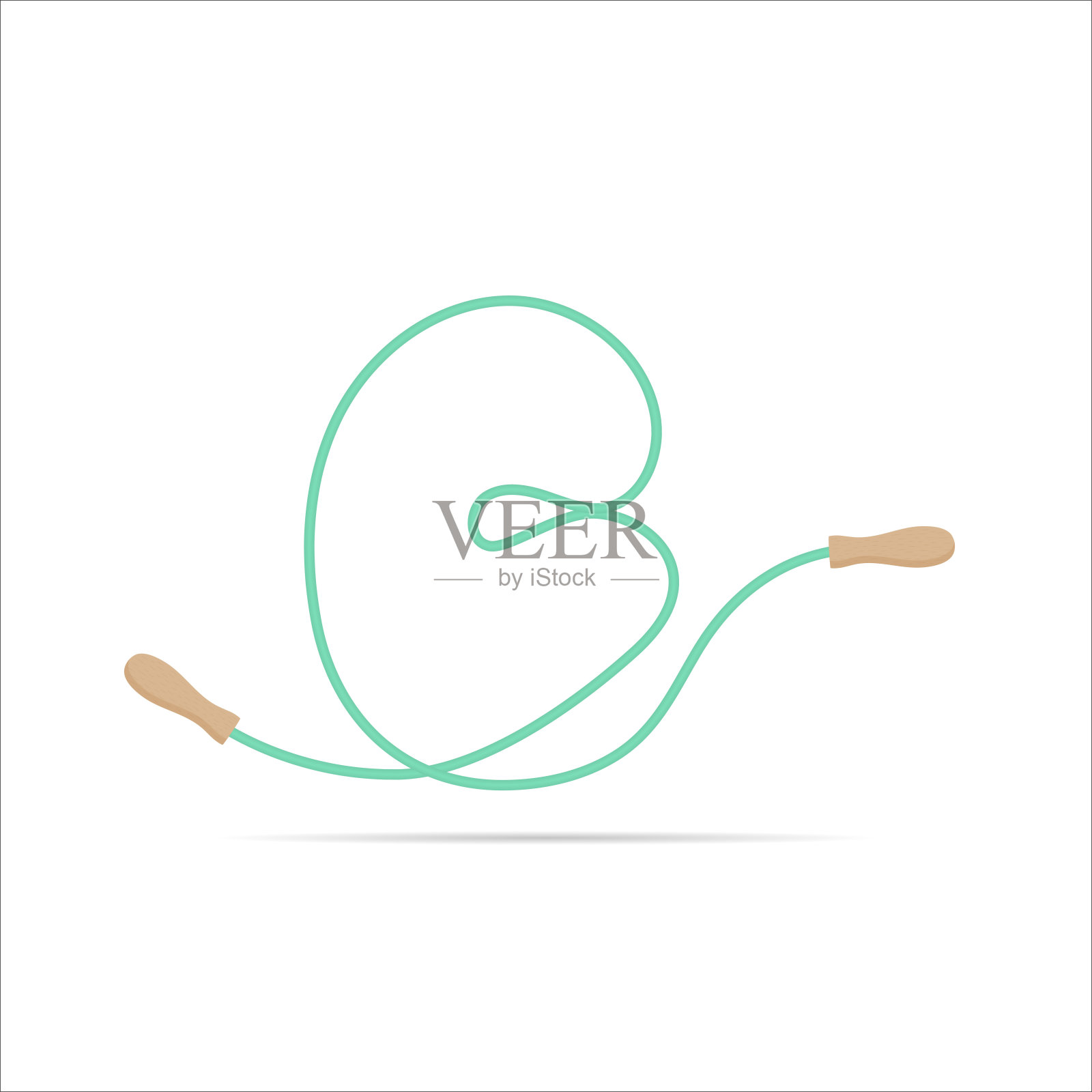 G字母跳绳制作的标志。矢量隔离字体应用程序标志，运动和健康设计等插画图片素材