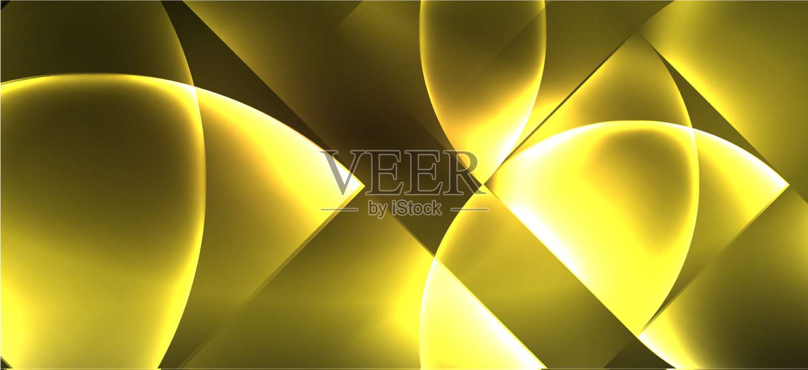 动态线条和形状的玻璃霓虹灯发光插画图片素材