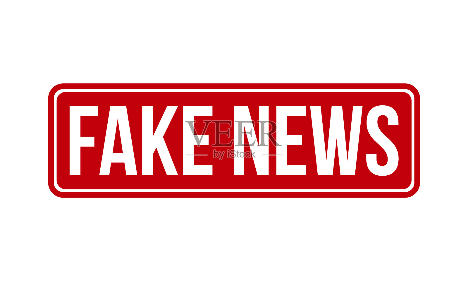 红色假新闻橡皮图章插画图片素材