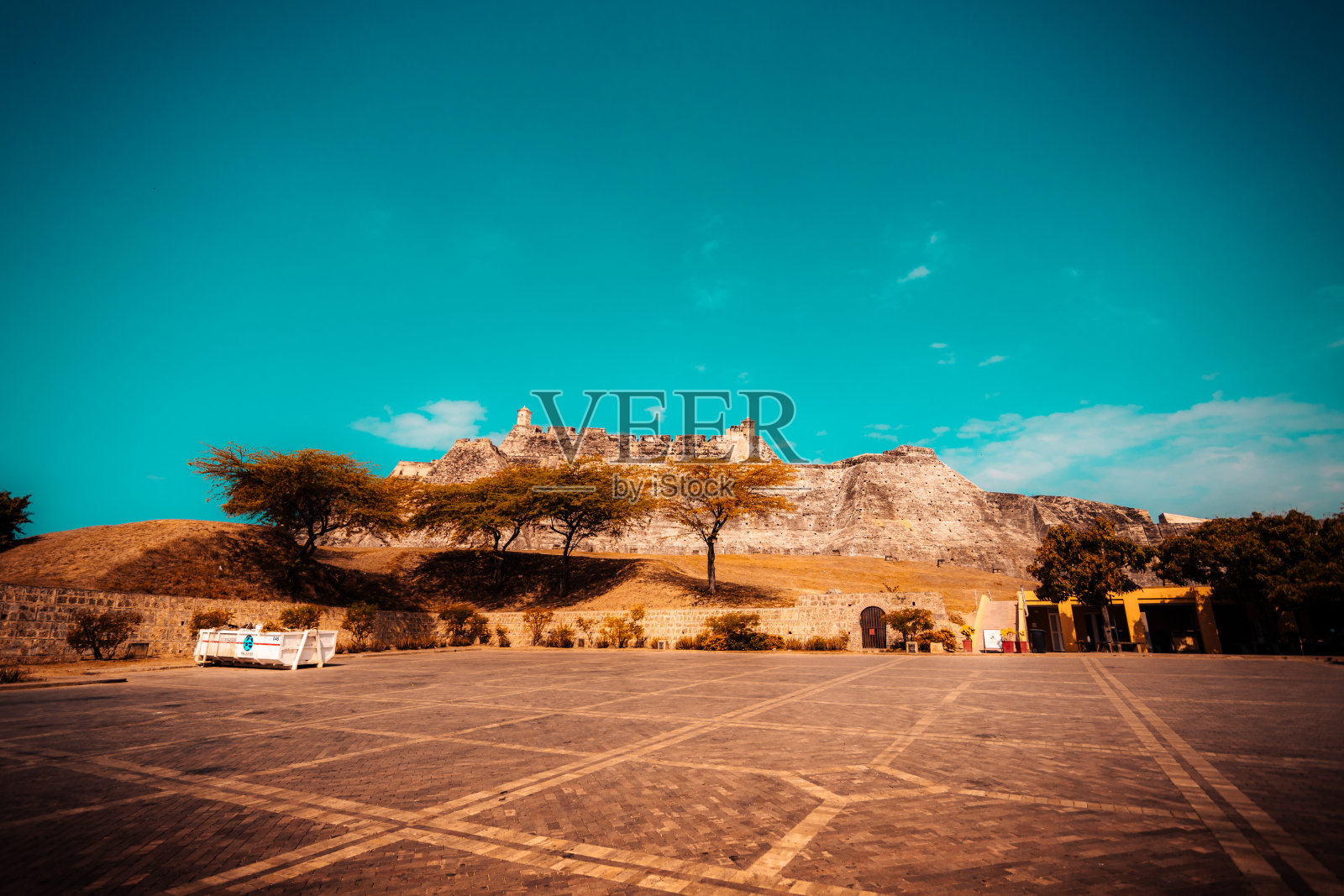 圣费利佩巴拉哈斯城堡， 卡塔赫纳照片摄影图片