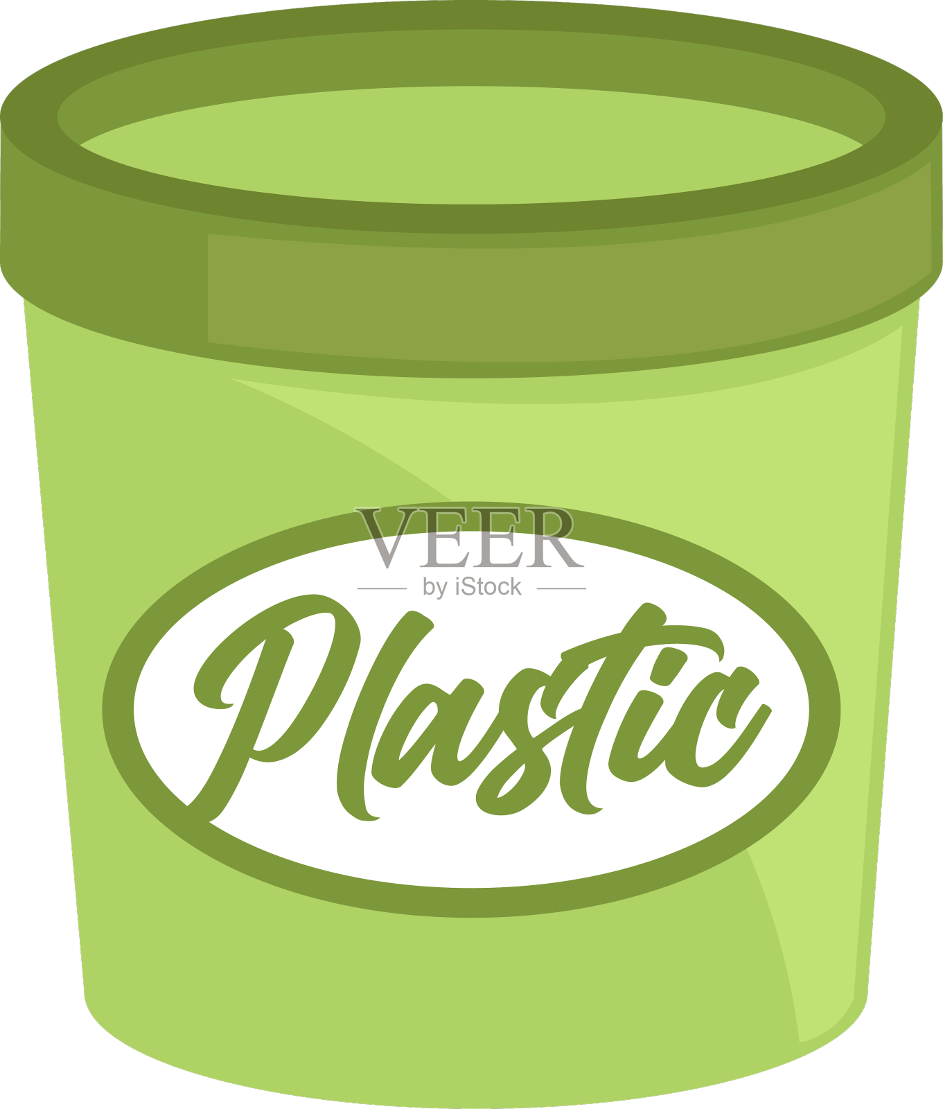 绿色的塑料容器设计元素图片