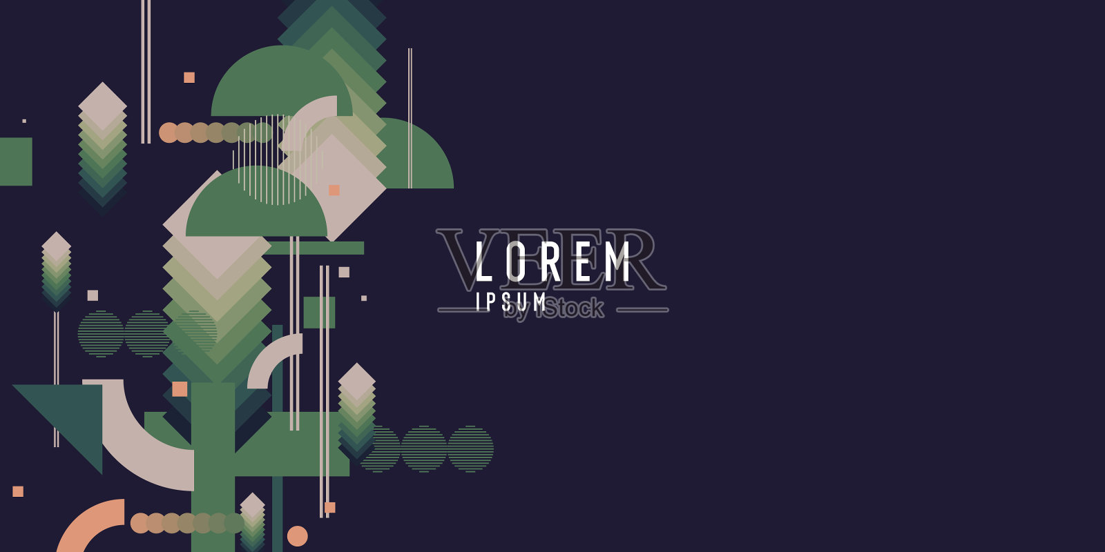 各种形状的几何背景插画图片素材