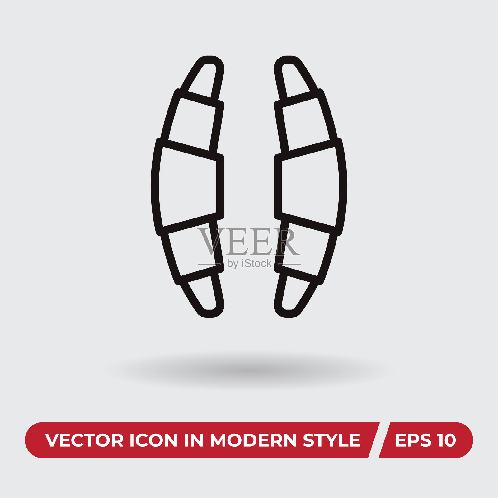 面包图标在现代风格的网站和插画图片素材