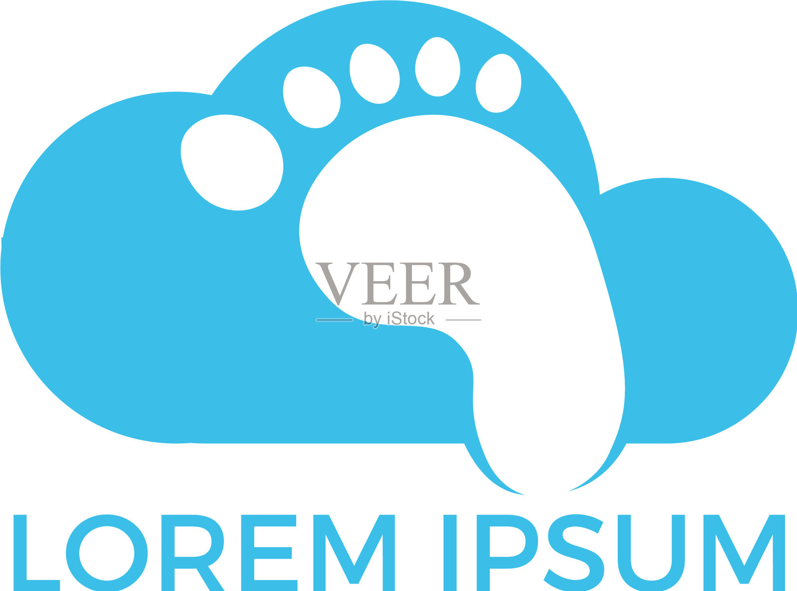 足部及踝部足病标志设计插画图片素材