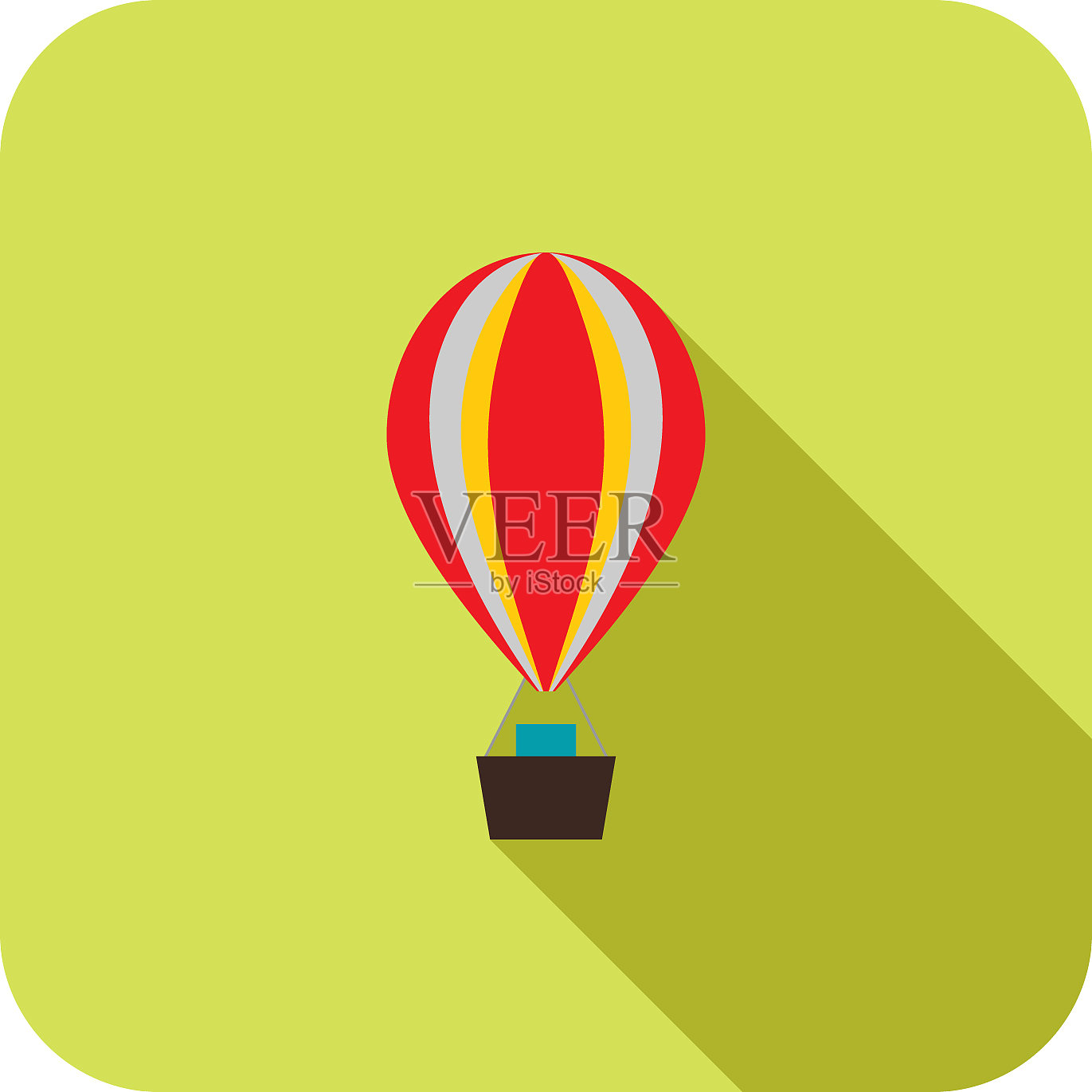 气球平长影子图标插画图片素材