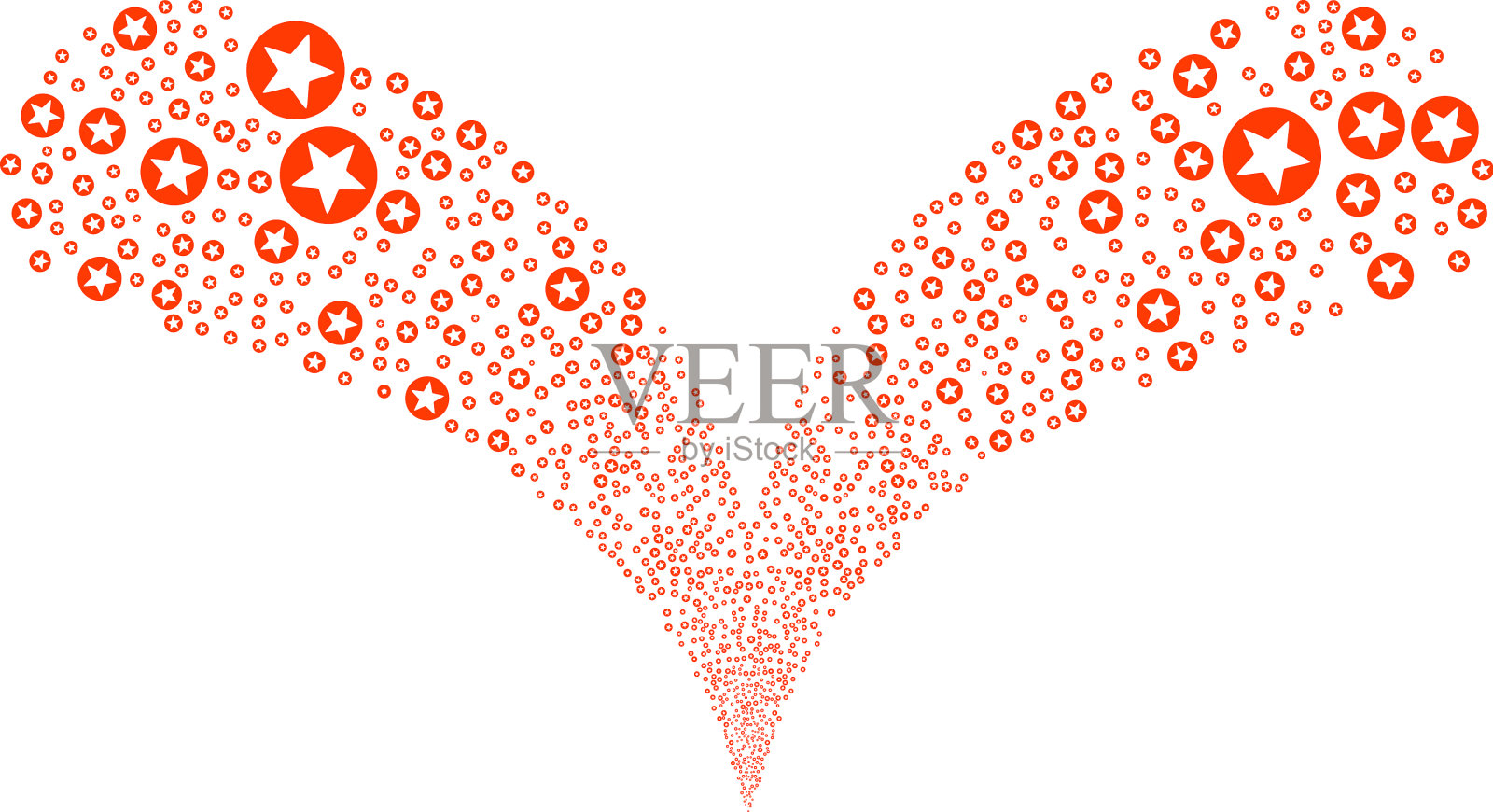 圆星双簧烟火流插画图片素材