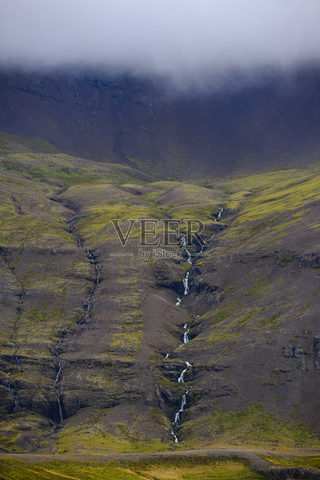 冰岛东部环路上的瀑布照片摄影图片