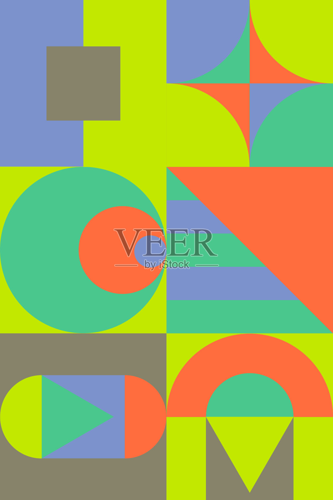 抽象的几何图案插画图片素材