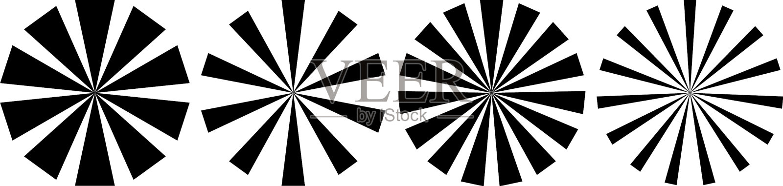 星爆，太阳爆，辐射线爆插画图片素材