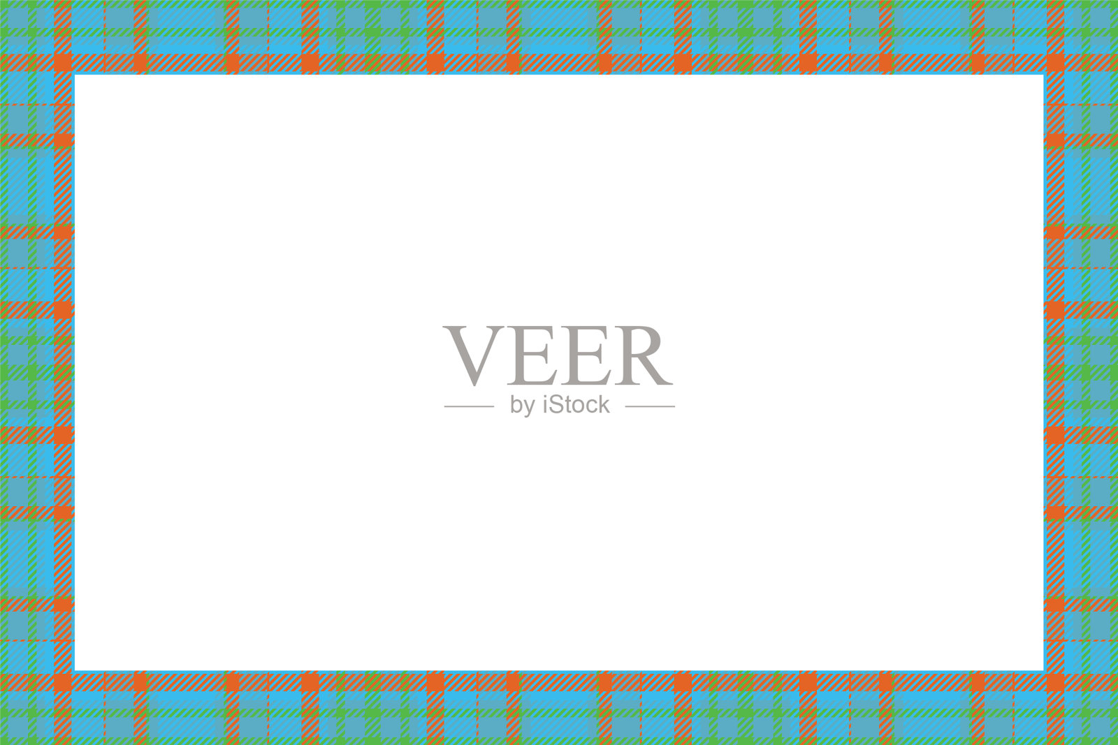 复古框架苏格兰边境模式复古插画图片素材