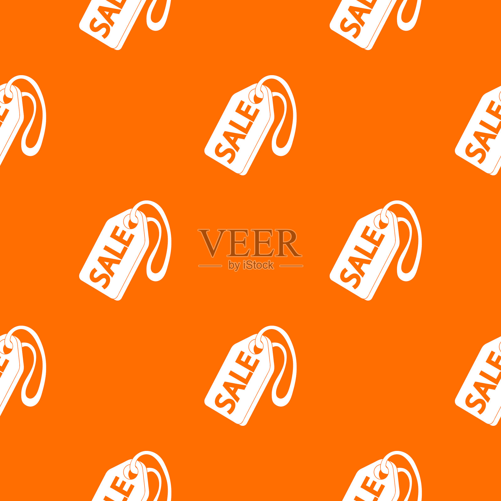 店铺销售图案橙色设计元素图片