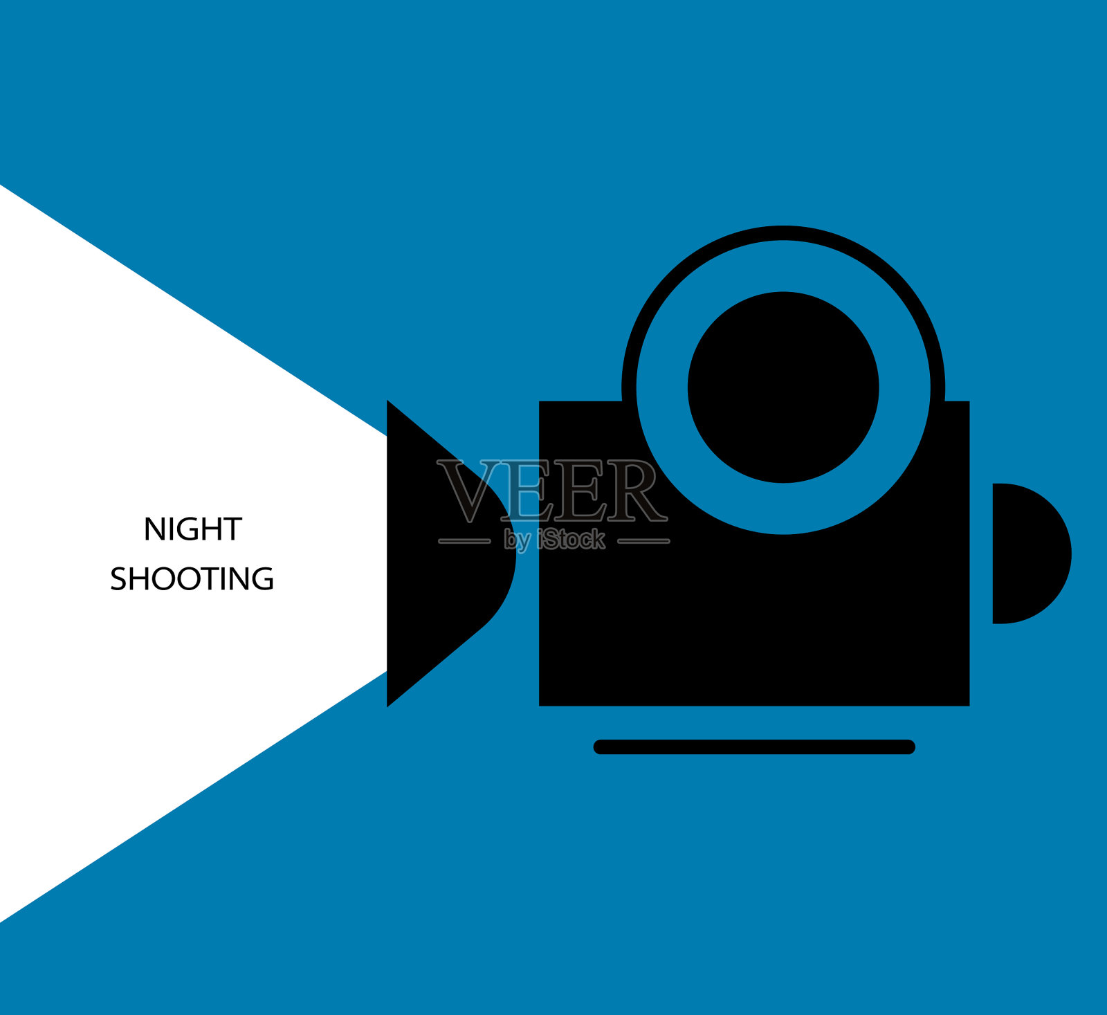 摄像机记录发光蓝色设计模板素材