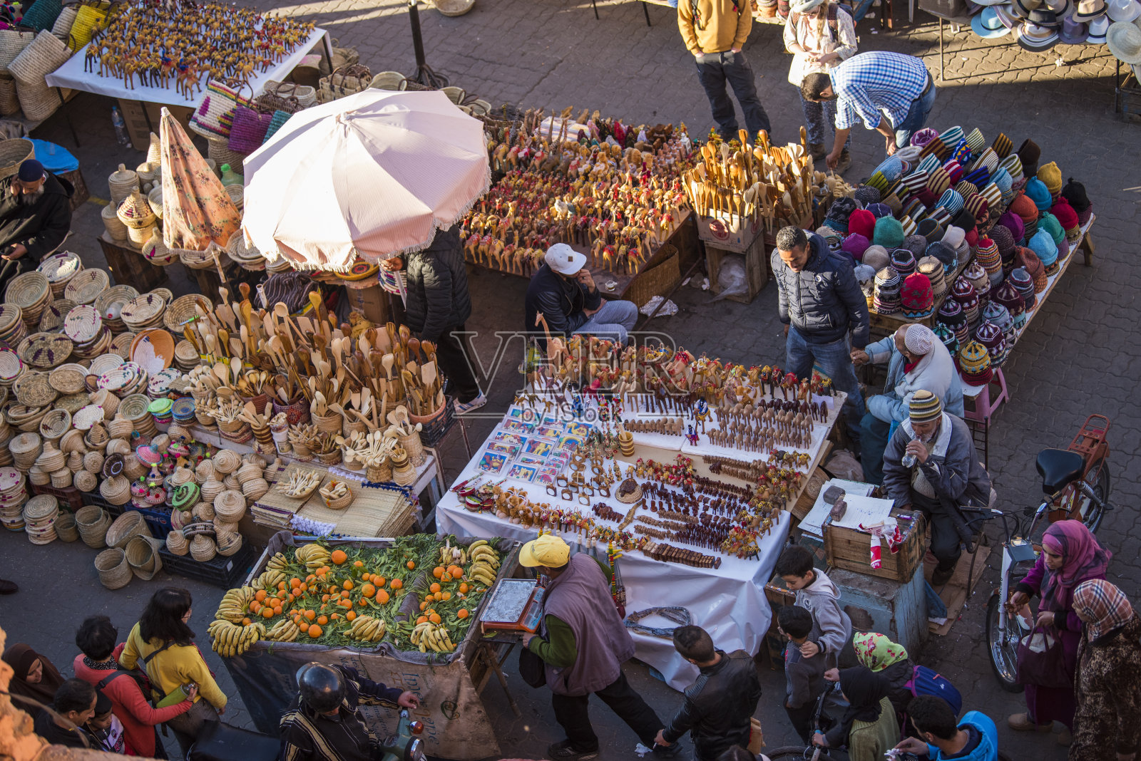 马拉喀什的麦地那区。照片摄影图片