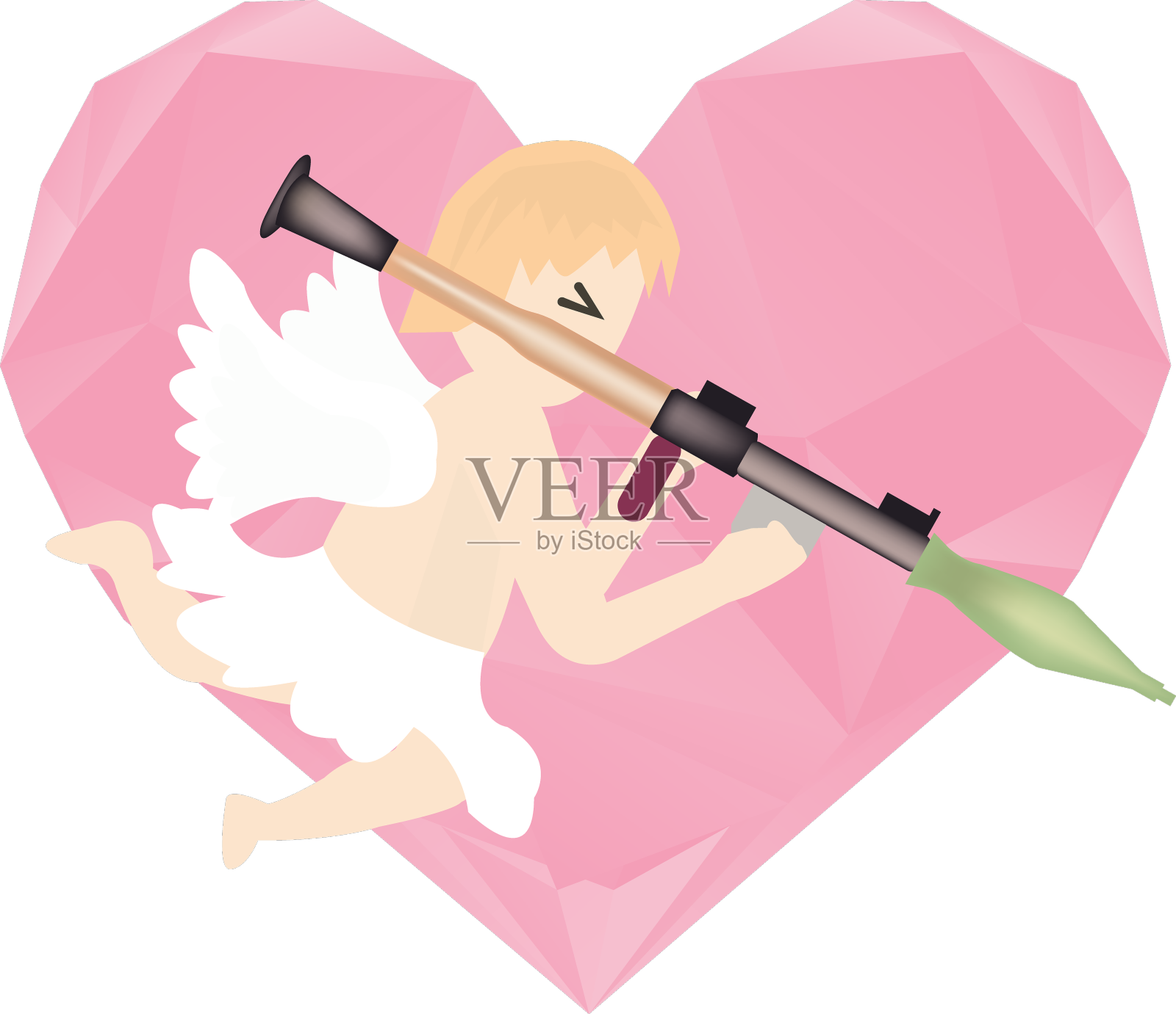 丘比特与火箭设计元素图片